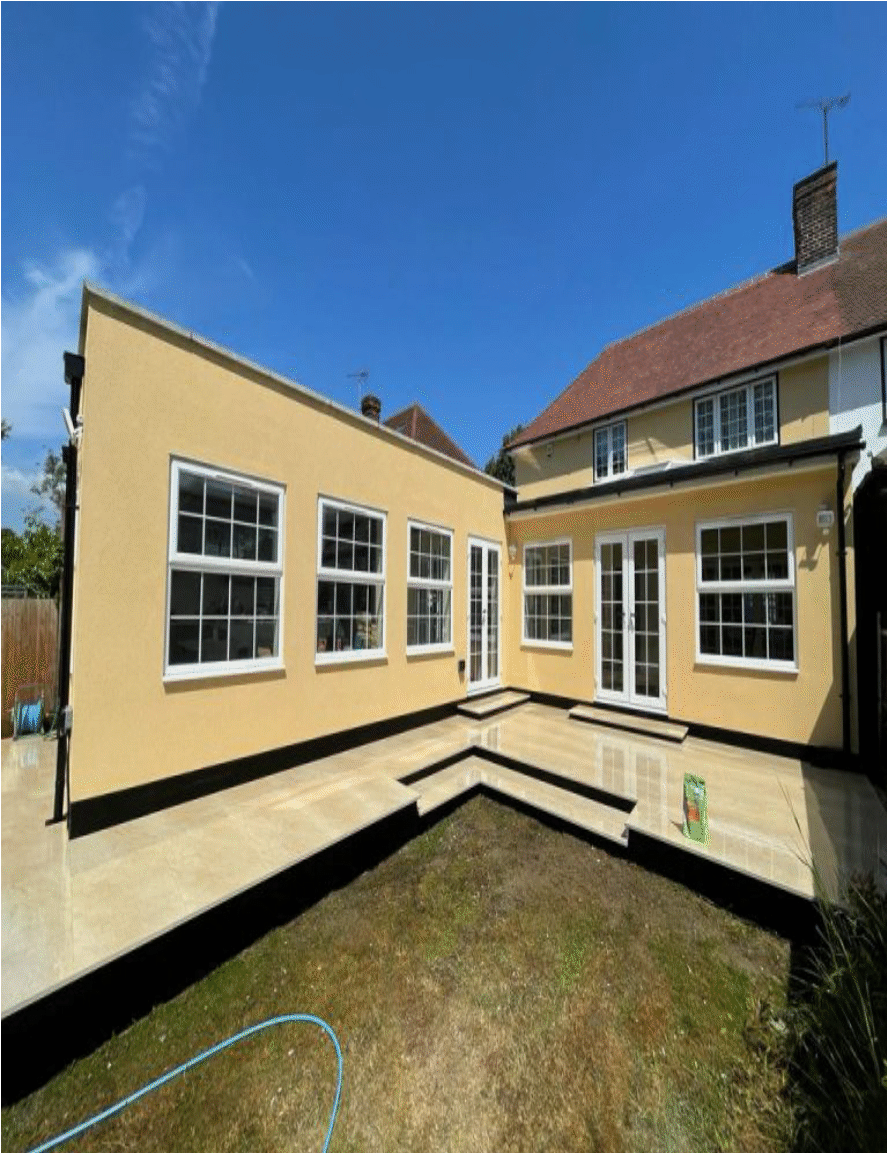 Completed garden room extension